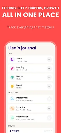 Baby Leap: Milestone Tracker screenshot