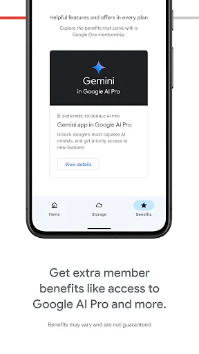 Google One screenshot