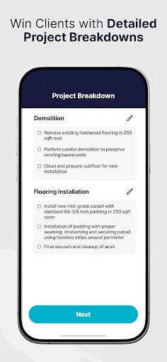 SimplyWise Cost Estimator screenshot