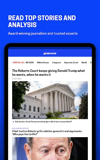 MS NOW: Watch Live News screenshot
