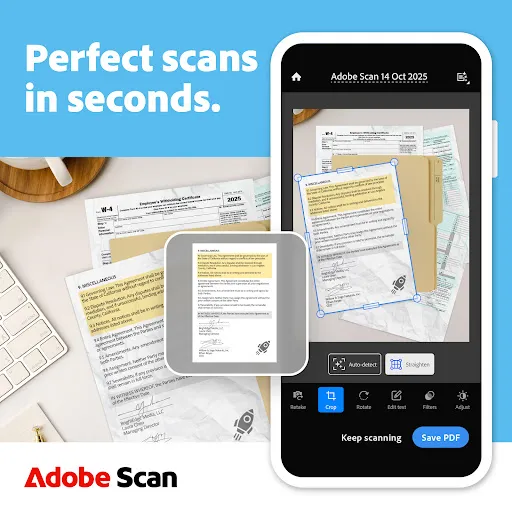 Adobe Scan AI PDF Scanner, OCR screenshot