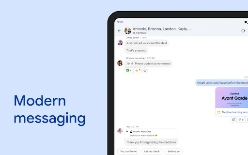 Google Chat screenshot