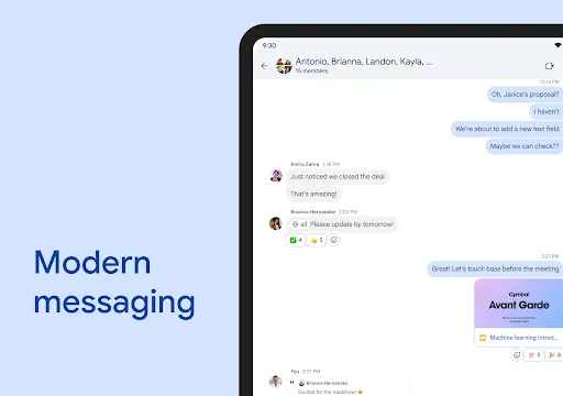 Google Chat screenshot
