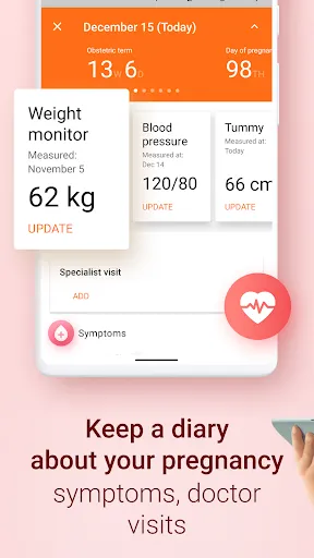 Pregnancy and Due Date Tracker screenshot