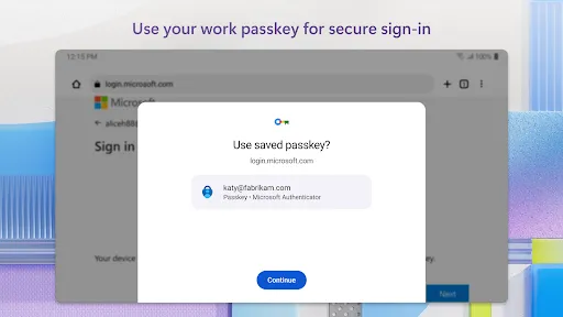 Microsoft Authenticator screenshot