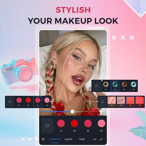 Beauty Camera Sweet Makeup App screenshot