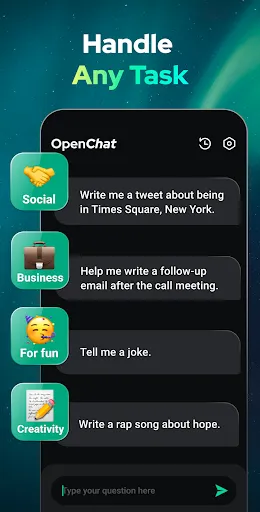 Open Chat - AI bot app screenshot