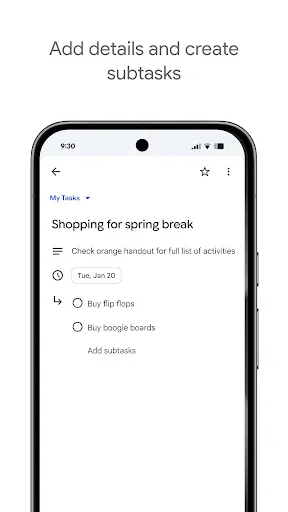 Google Tasks screenshot