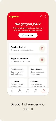 My Verizon screenshot
