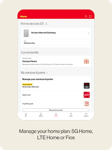 My Verizon screenshot