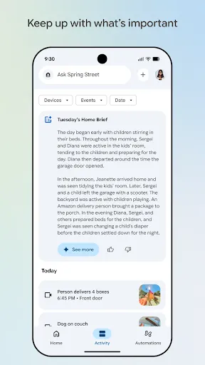 Google Home screenshot