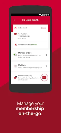 BJ's Wholesale Club screenshot